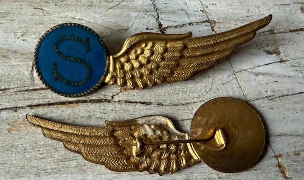 Marine MLD Brevet Luchtvarenden SCHUTTER WWII, Verzamelen, Verzenden, Marine, Nederland, Embleem of Badge