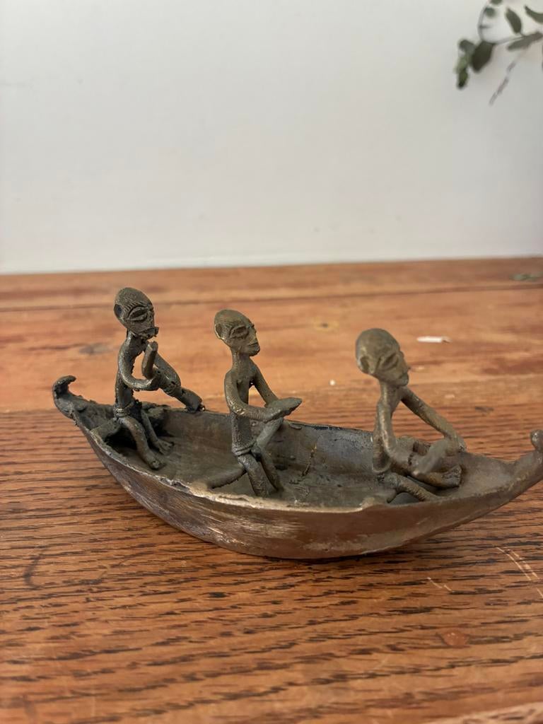 Antiek  bootje  Dogon Mali tribale kunst, Ophalen of Verzenden