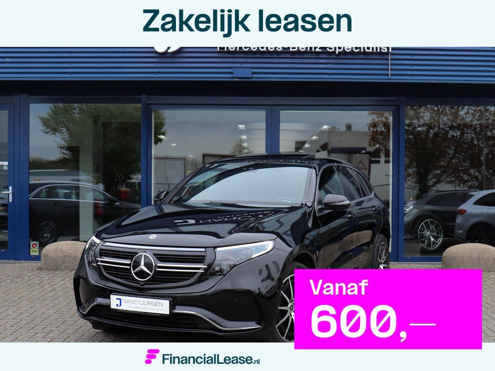 Mercedes-Benz EQC 400 4M | AMG Line | SoH 97,3% | Panoramada, Automaat, 12 maanden, Zwart, 2395 kg