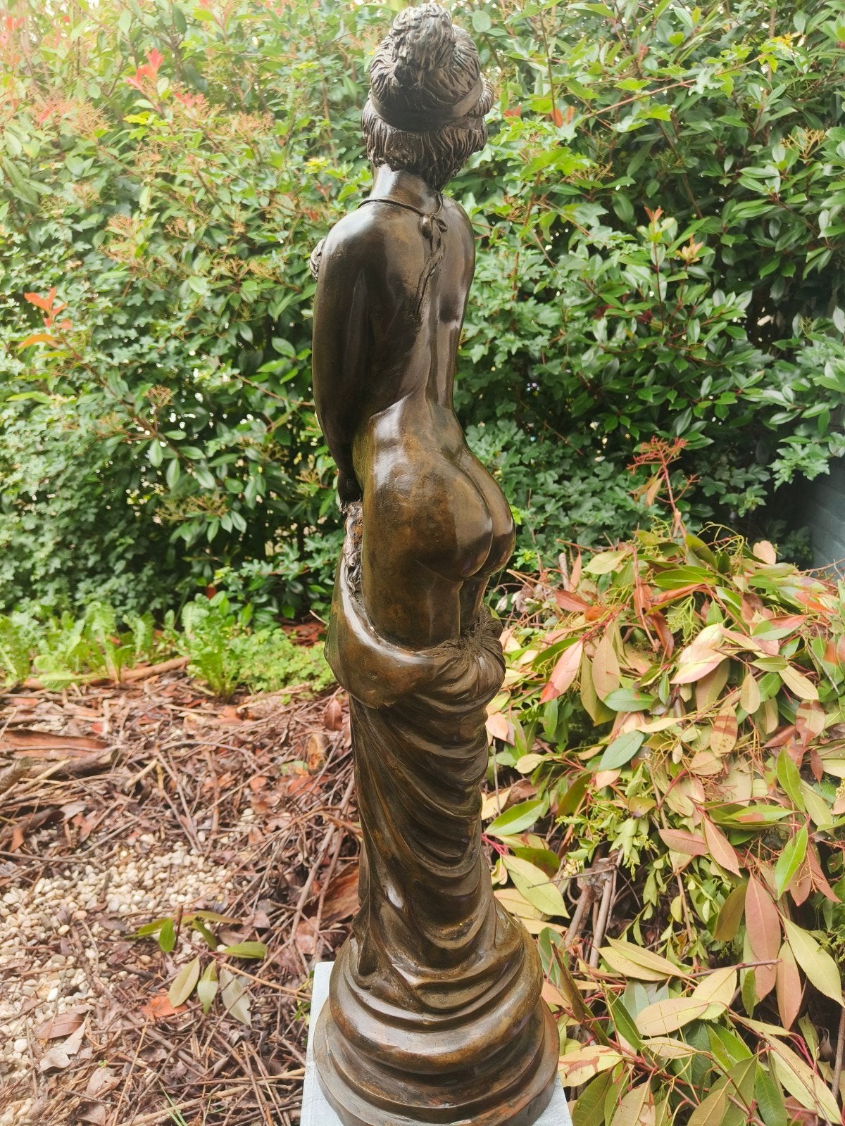Groot Bronzen Beeld - Vénus au Bain (Allegrain)80CM, Ophalen, Handgemaakt, Art nouveau, 50 - 100 cm