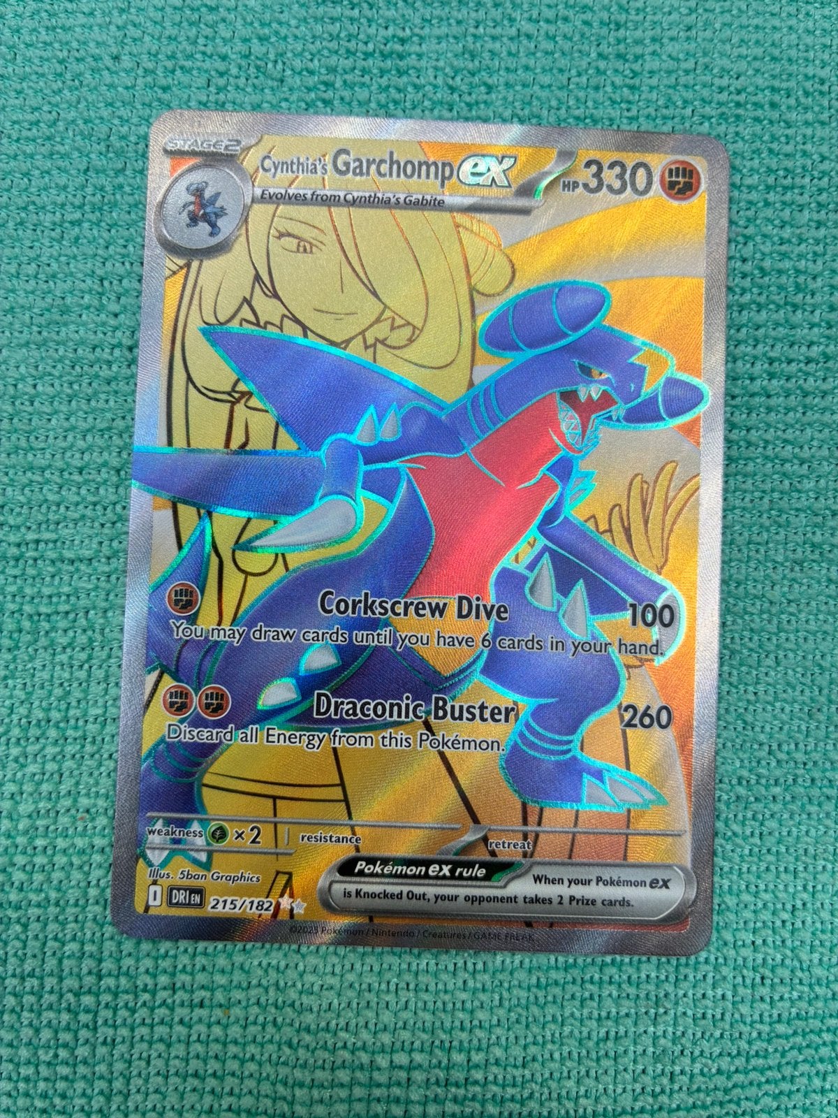 Cynthia’s Garchomp EX 215/182, Ophalen of Verzenden, Nieuw, Losse kaart