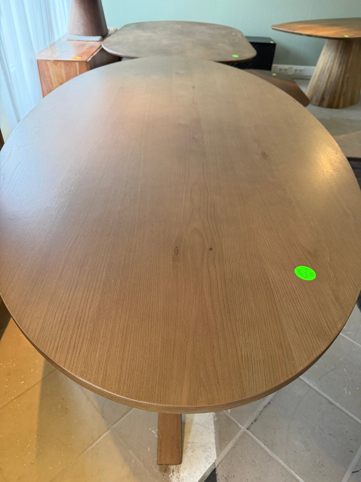 Nieuwe ovale eettafel Deja Living eiken fineer 200x100cm, Ophalen, Japandi, Eikenhout, Nieuw