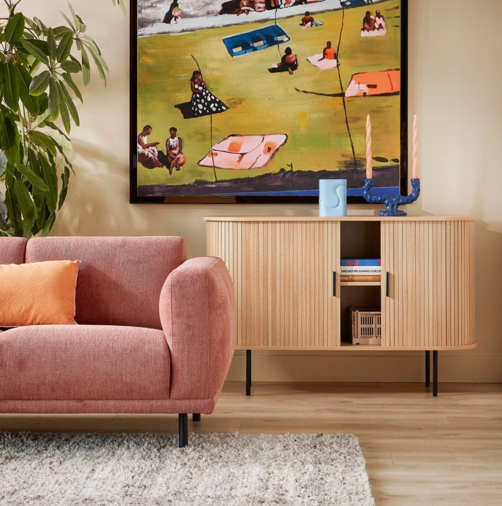 by fonQ basic Panel Dressoir  120 cm Eiken | Van €315, nu, Byfonq, 100 tot 150 cm, Byfonq, Nieuw