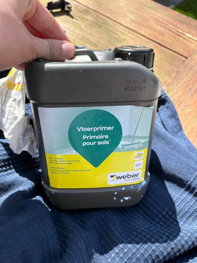 Weber vloerprimer, Minder dan 5 liter, Ophalen, Wit