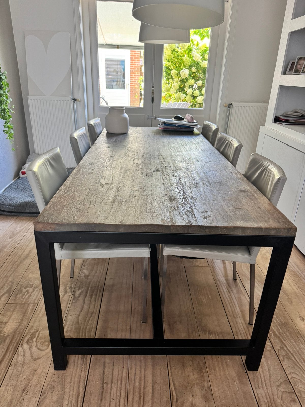 Eettafel, Huis en Inrichting, Tafels | Eettafels, Ophalen, 200 cm of meer, 50 tot 100 cm, Zo goed als nieuw