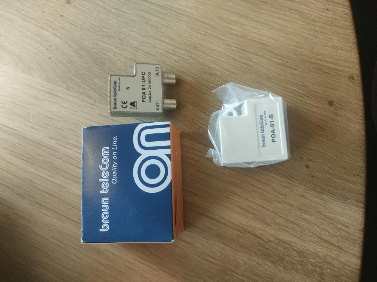 Braun Telecom POA 01-UPC Coaxiale Kabel Splitter, Ophalen of Verzenden, Nieuw, Minder dan 2 meter, Coaxiale kabel