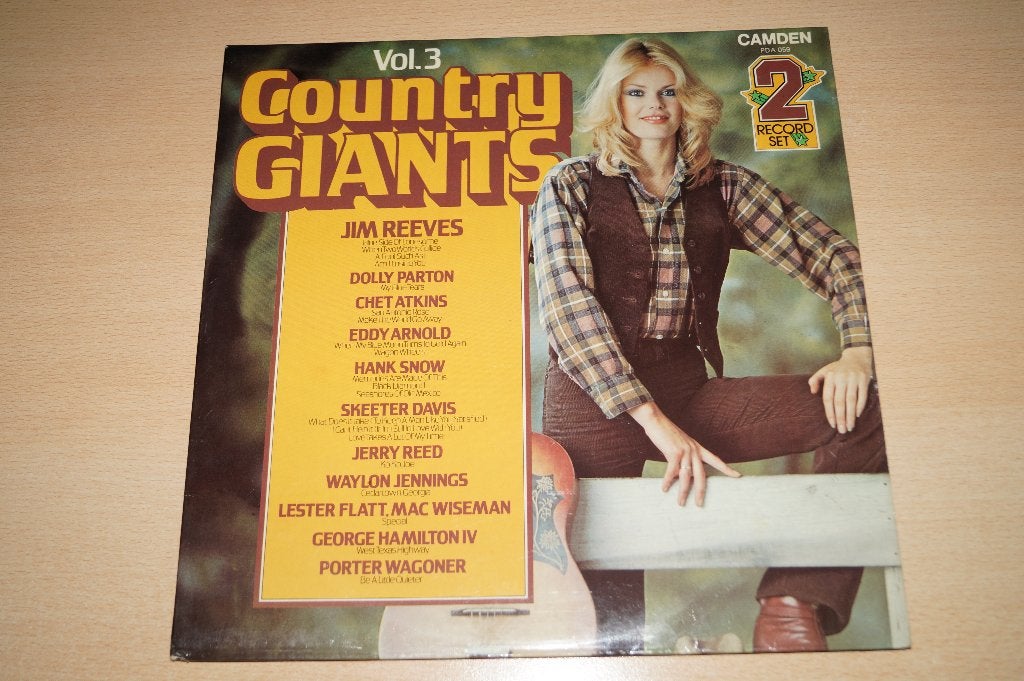 LP Country Giants - Vol.3 - 20 hits originele artiesten, Cd's en Dvd's, Vinyl | Pop, Ophalen, LP, Pop, Inclusief binnenhoes