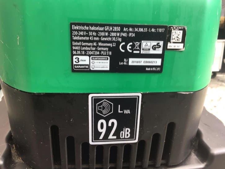 Einhell Elektrische Hakselaar GFLH 2850, Ophalen, Gebruikt, Elektrisch, Met opvangbak