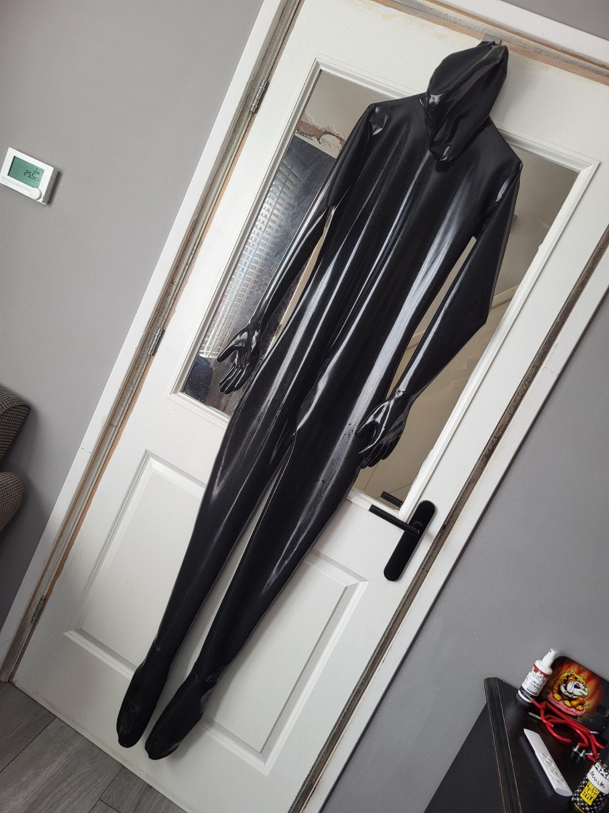 Catsuit met vast masker en aangehechte voeten en handen, Ophalen of Verzenden