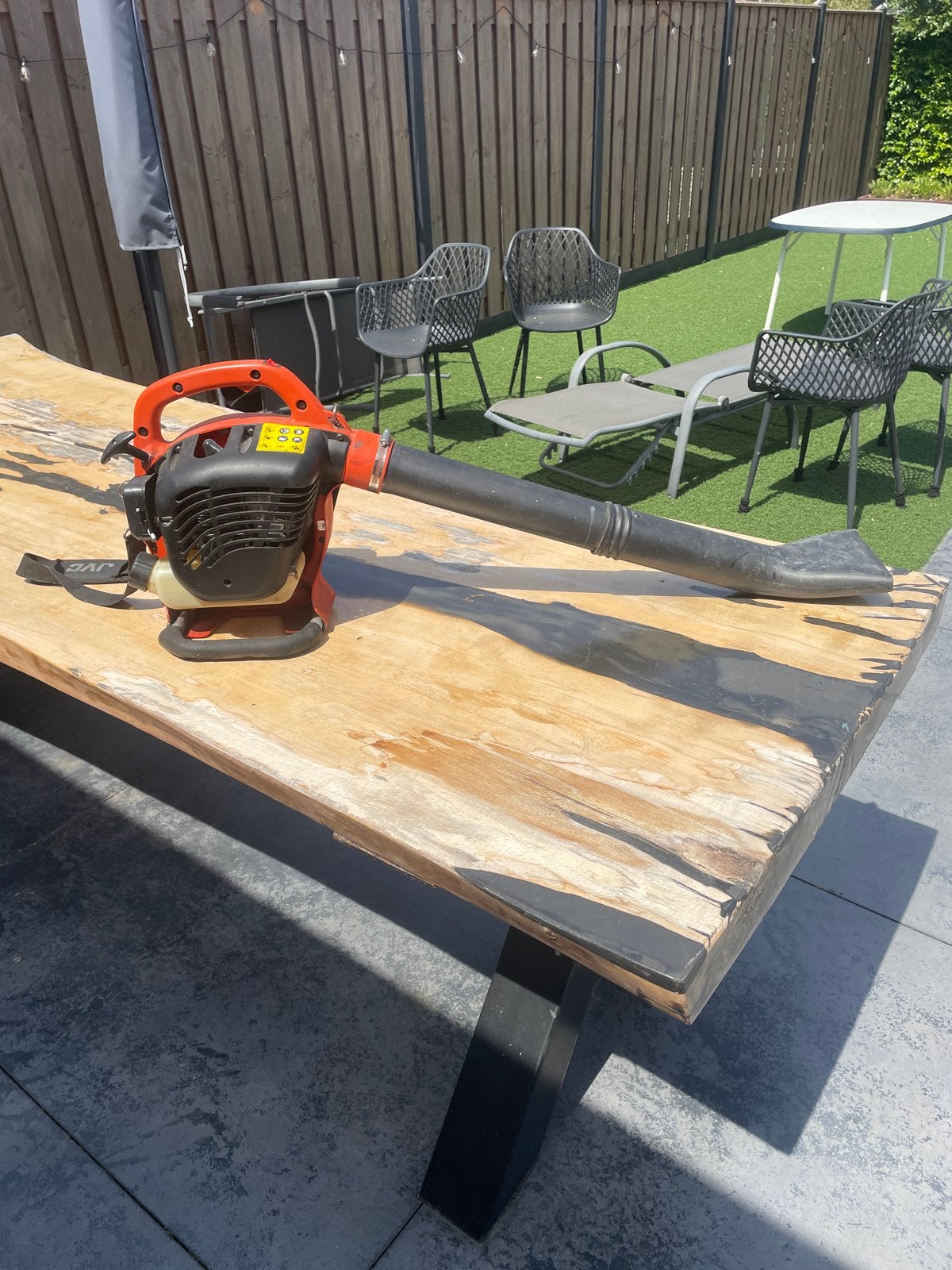 TOP GARDEN Bladblazer Benzine - Krachtig en Betrouwbaar, Ophalen of Verzenden, Gebruikt, Benzine, Handgedragen