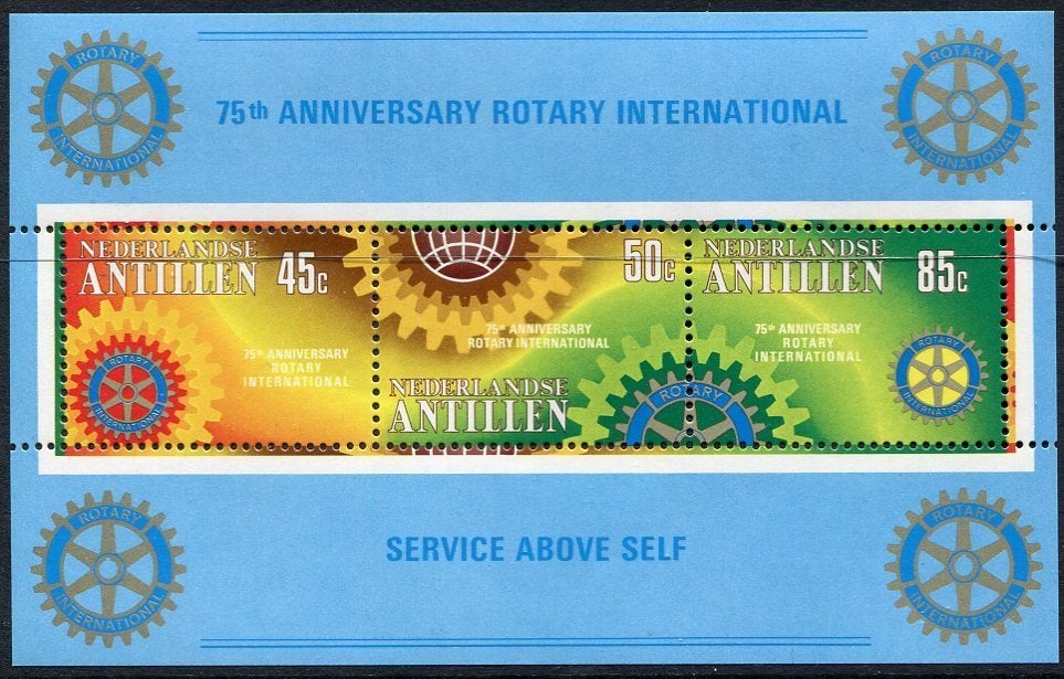 Nederlandse Antillen 651 postfris Rotary blok 1980, Verzenden, Postfris