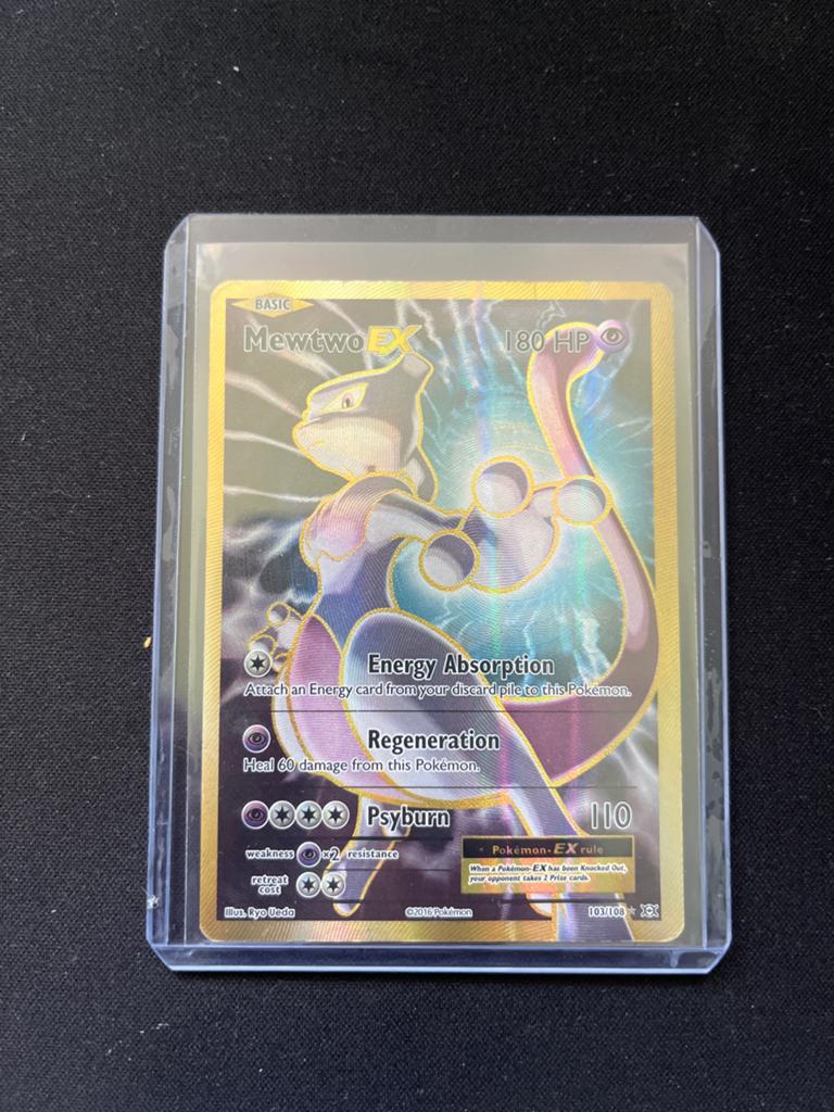 Mewtwo EX Full Art 103/108 XY Evolutions Pokémon Kaart, Ophalen of Verzenden, Zo goed als nieuw, Losse kaart, Foil
