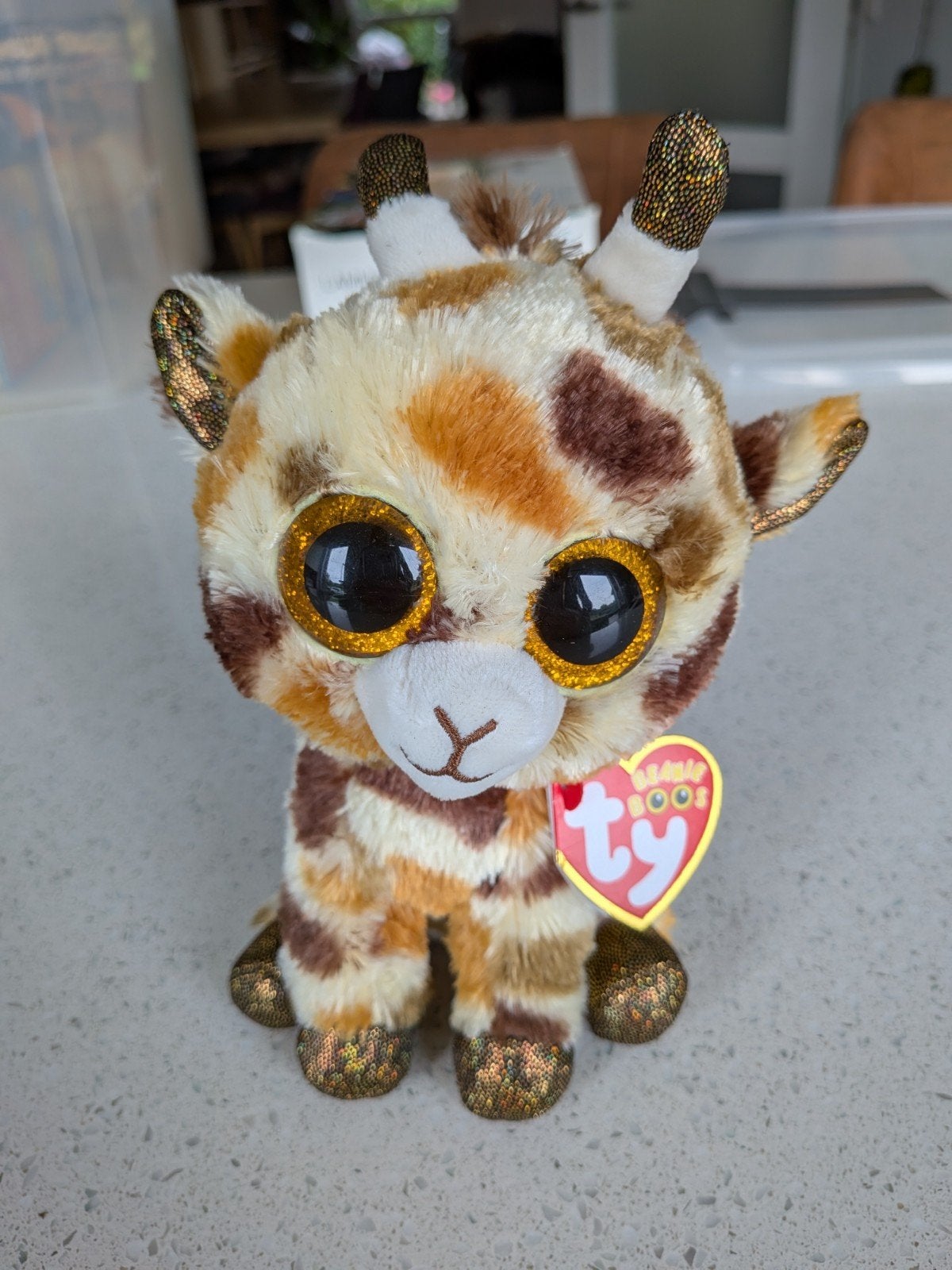 Ty Beanie Boos Giraf 'Stilts' Knuffel - Nieuw, Giraf, Ophalen of Verzenden, Middelgroot (20 tot 80 cm), Meerkleurig
