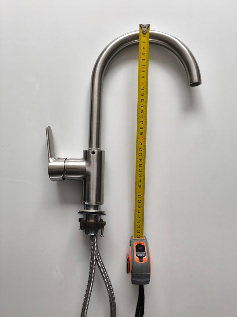 RVS keukenkraan / wastafelkraan, Doe-het-zelf en Verbouw, Sanitair, Ophalen of Verzenden, Gebruikt, Rvs, Kraan