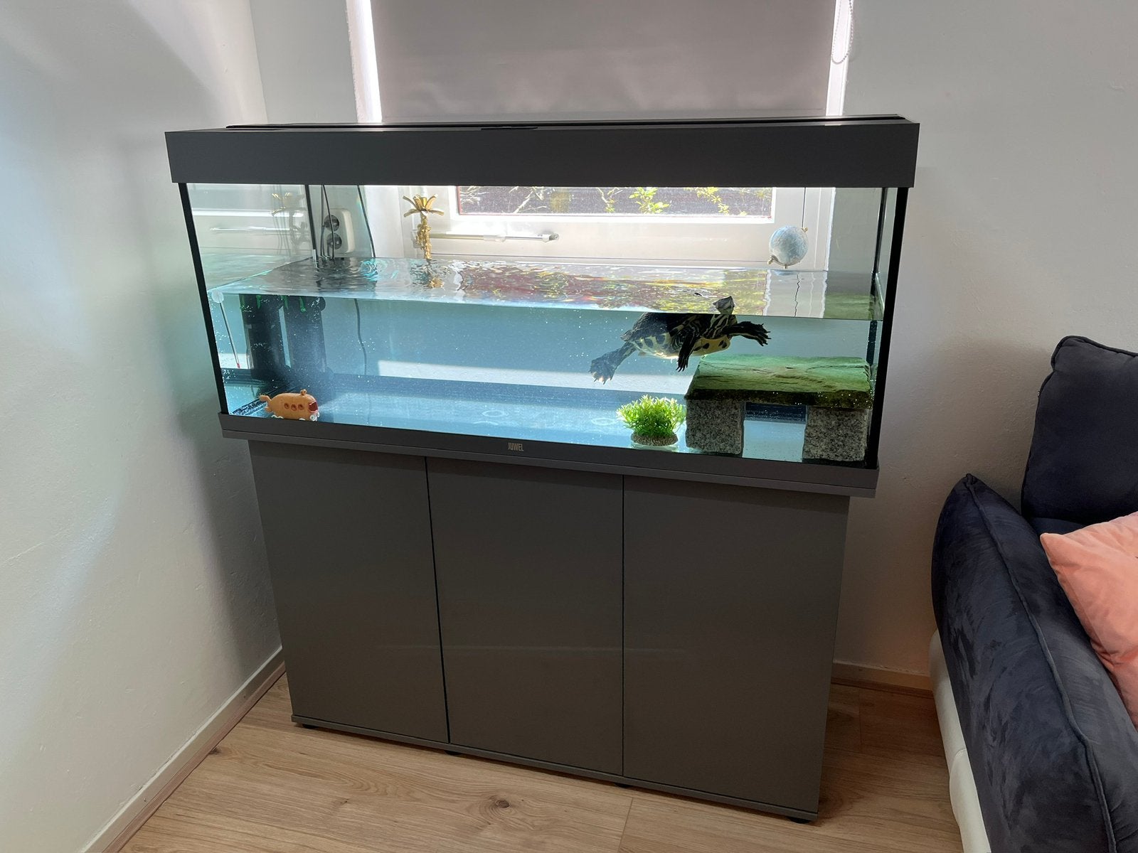 Aquarium + Kast 3 jaar oud 240 liter, Dieren en Toebehoren, Ophalen, Zo goed als nieuw, Juwel, Inclusief deksel