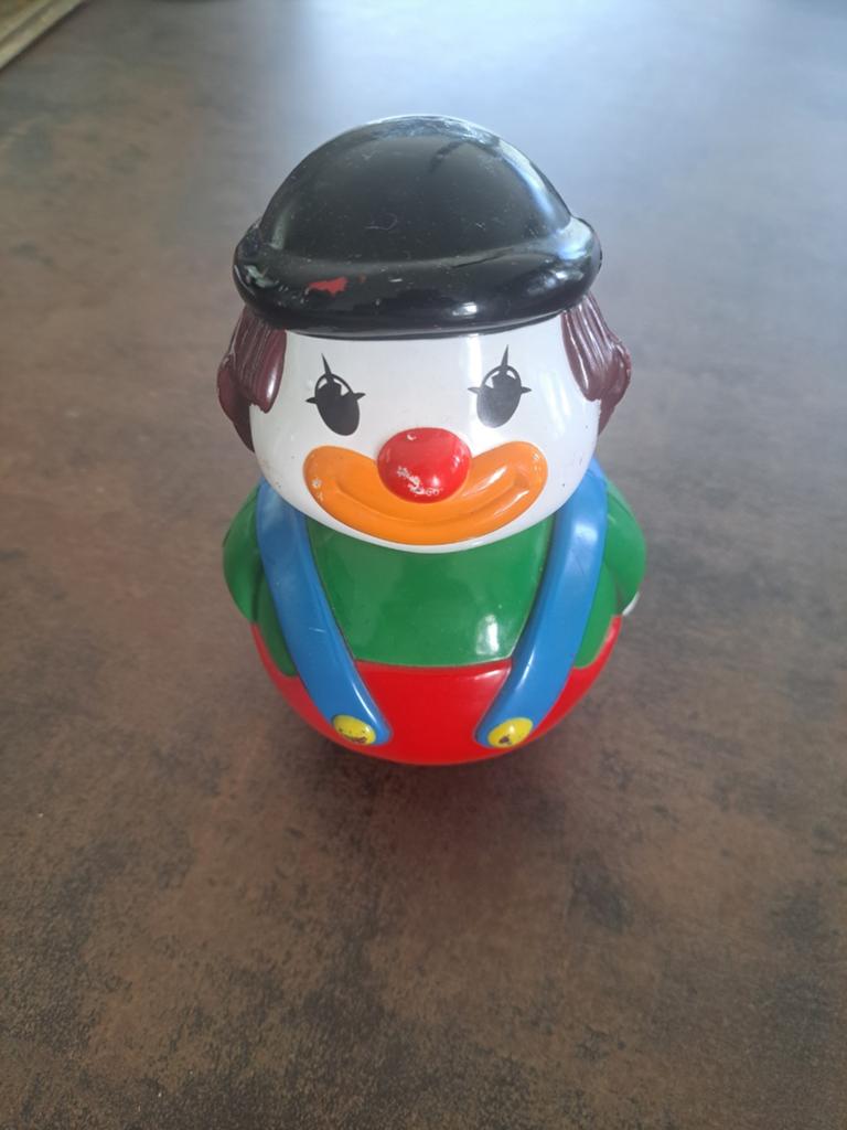 Roly Poly Clown met geluid - Vintage speelgoed, Ophalen of Verzenden, Gebruikt, Overige typen, Met geluid