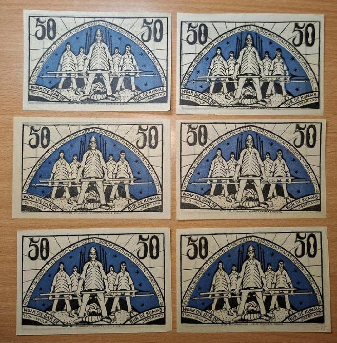Duits Notgeld Norder-Dithmarschen, Postzegels en Munten, Bankbiljetten | Europa | Niet-Eurobiljetten, Ophalen of Verzenden, Duitsland