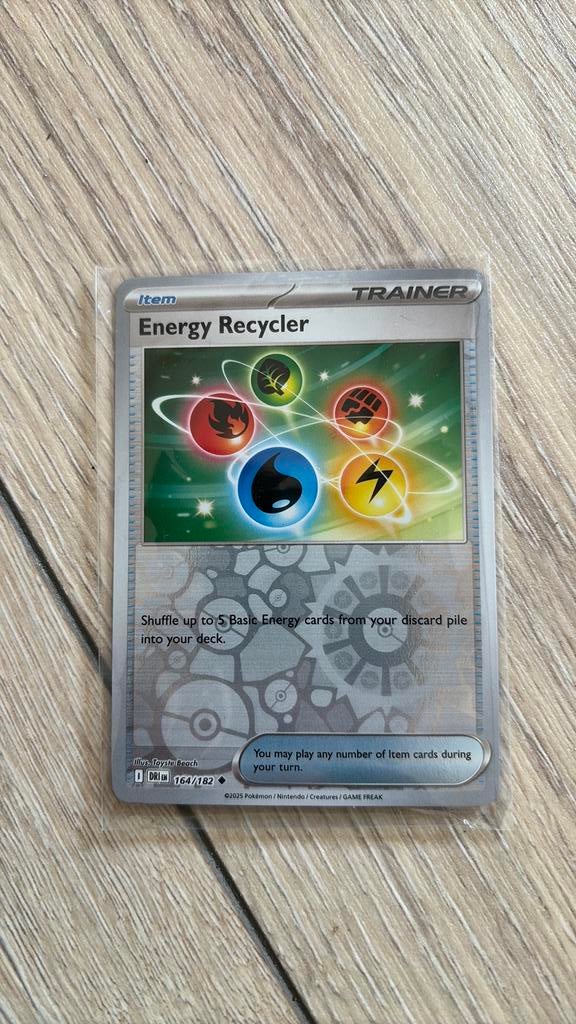Energy Recycler reverse holo 164/182 Pokémon Destined Rivals, Ophalen of Verzenden, Zo goed als nieuw