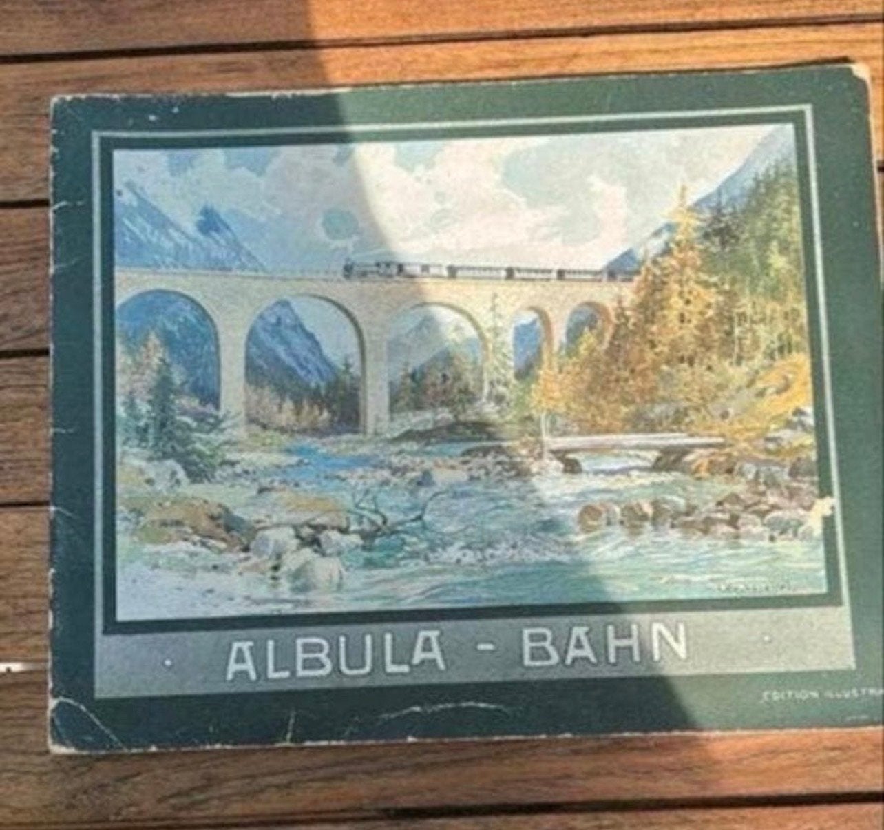 Historische brochure Albulabahn - Zwitserse spoorwegen, Europa, Ophalen of Verzenden, Brochure, Gelezen