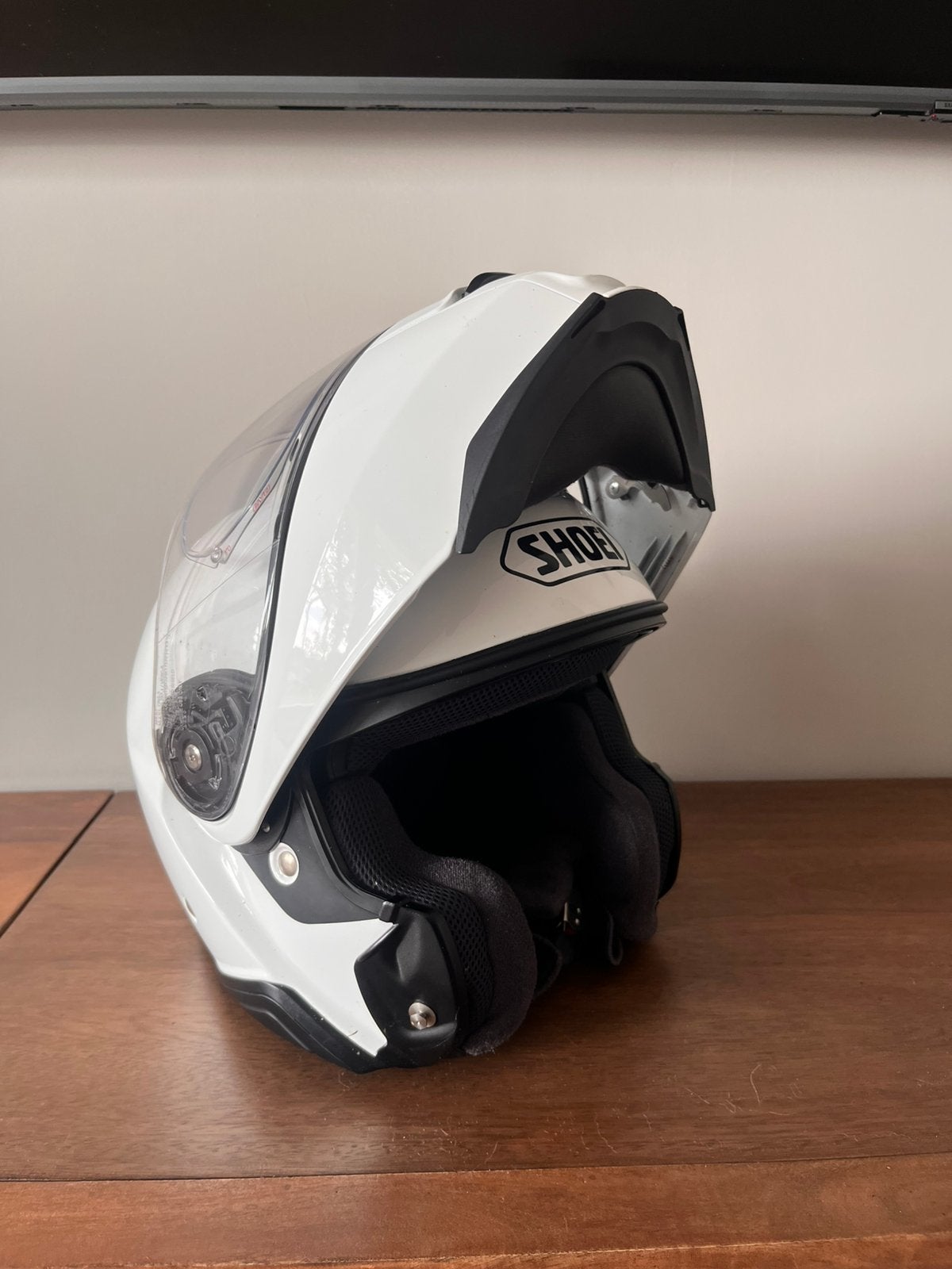 Shoei Neotec II systeemhelm wit maat M (03/2021) + helmzak., Ophalen of Verzenden, Tweedehands, Systeemhelm, Shoei
