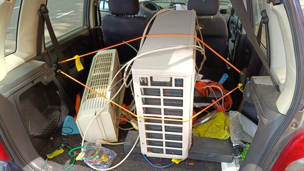 Split airco, Witgoed en Apparatuur, Airco's, Gebruikt, Wandairco, 60 tot 100 m³, 3 snelheden of meer, Koelen en Ontvochtigen, Ventileren