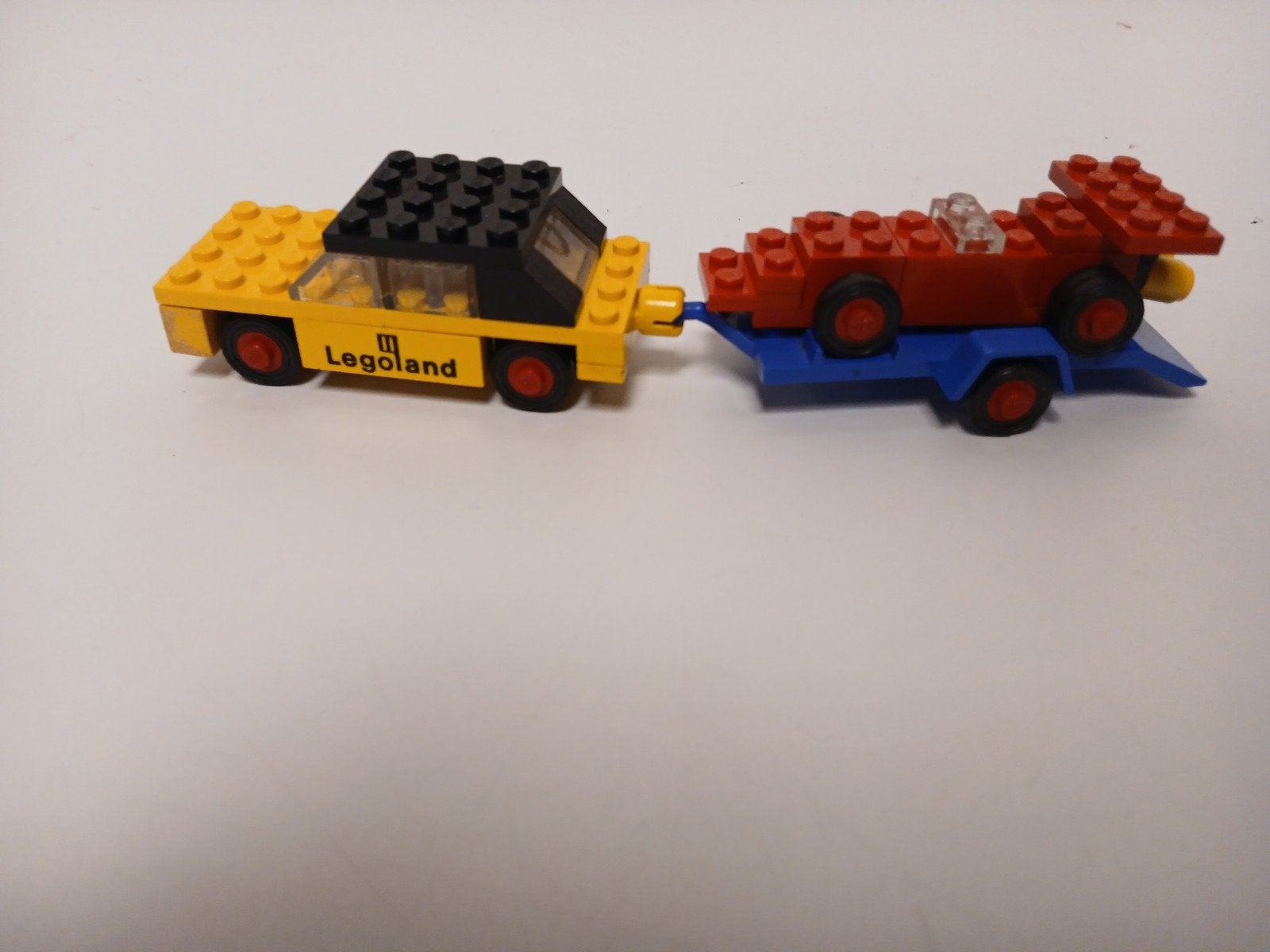 Vintage lego 650-1 car with trailer and racing car, Ophalen of Verzenden