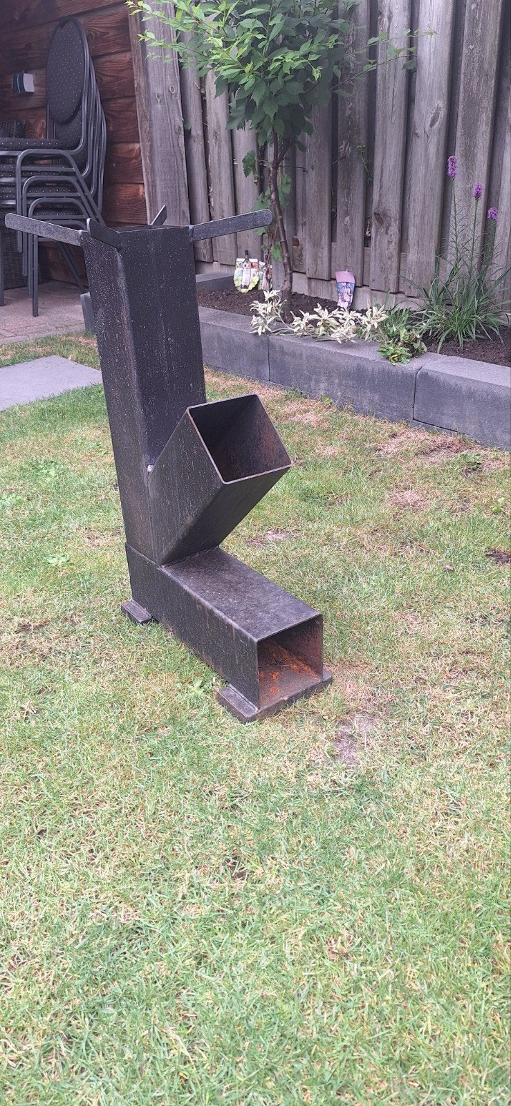 Rocket Stove - Ideaal voor buiten koken, Ophalen, Gebruikt, Vuurkorf