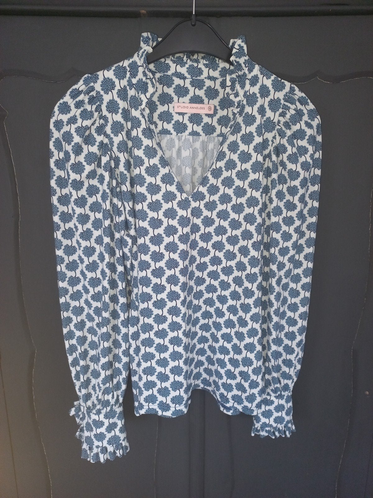 Studio Anneloes blouse met print, maat S, Studio Anneloes, Blauw, Ophalen of Verzenden, Zo goed als nieuw