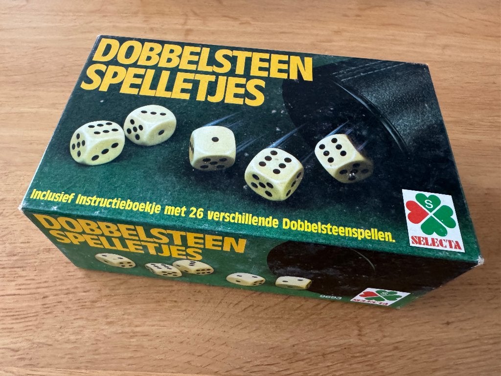 Dobbelsteen spelletjes, Een of twee spelers, Ophalen of Verzenden, Gebruikt, Selecta