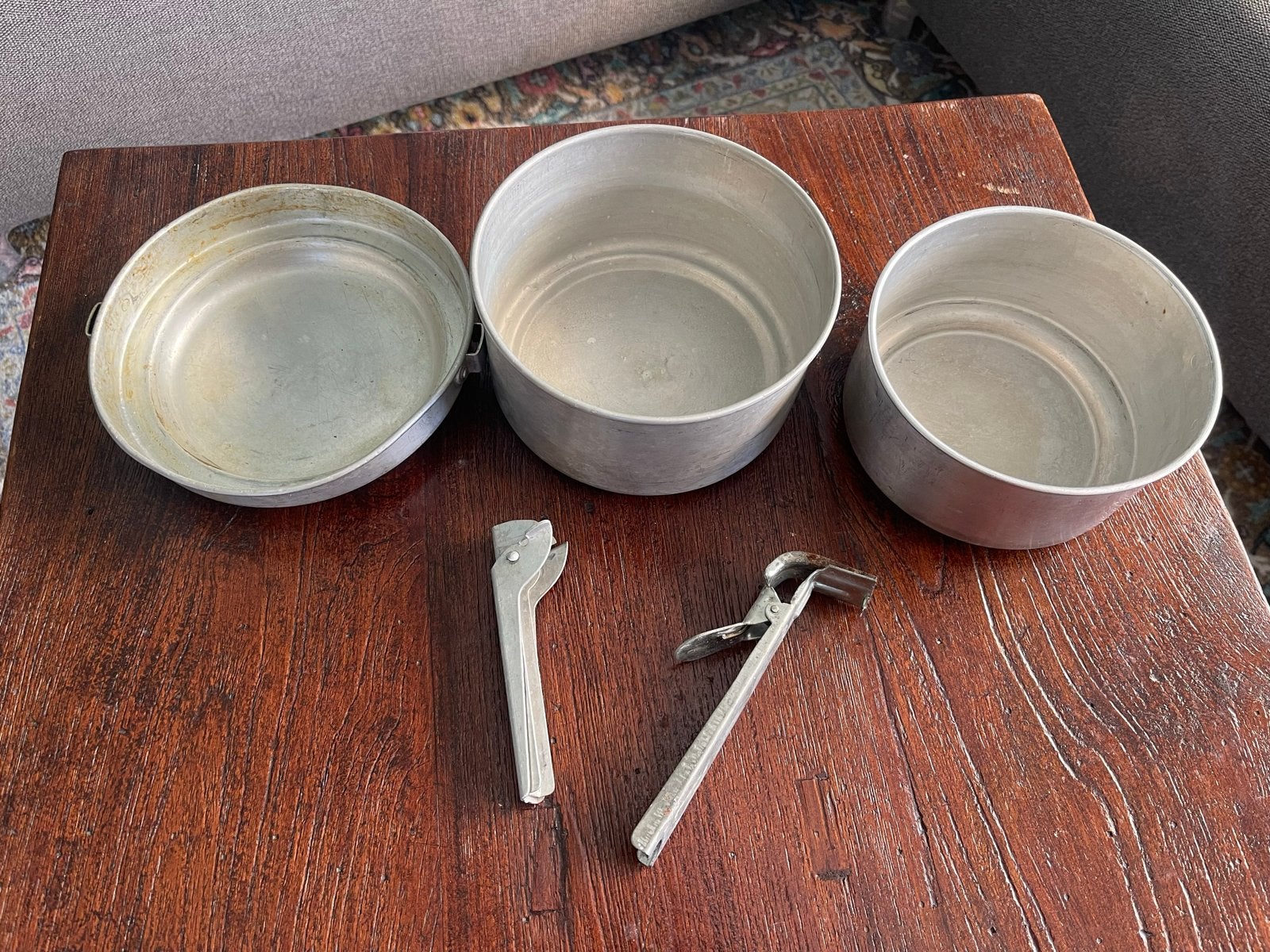 Aluminium Pannensetje voor Camping - Compact en Lichtgewicht, Ophalen of Verzenden, Gebruikt