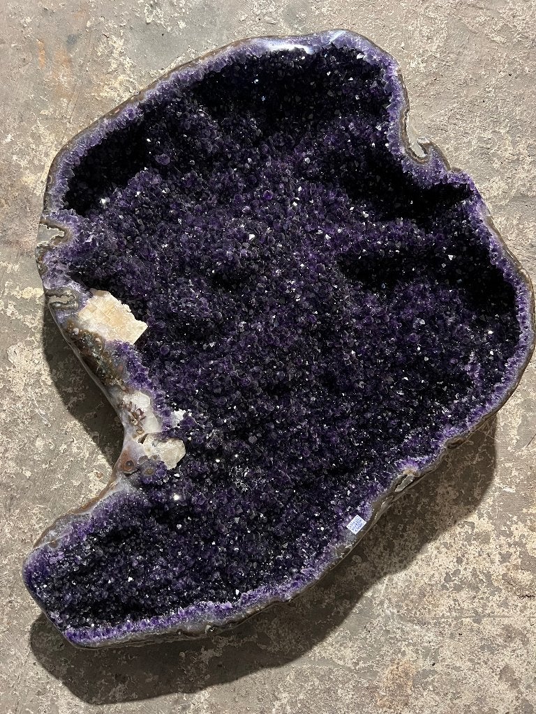 Amethist Cluster (123) diep paars van kleur, top stuk, Ophalen of Verzenden, Mineraal