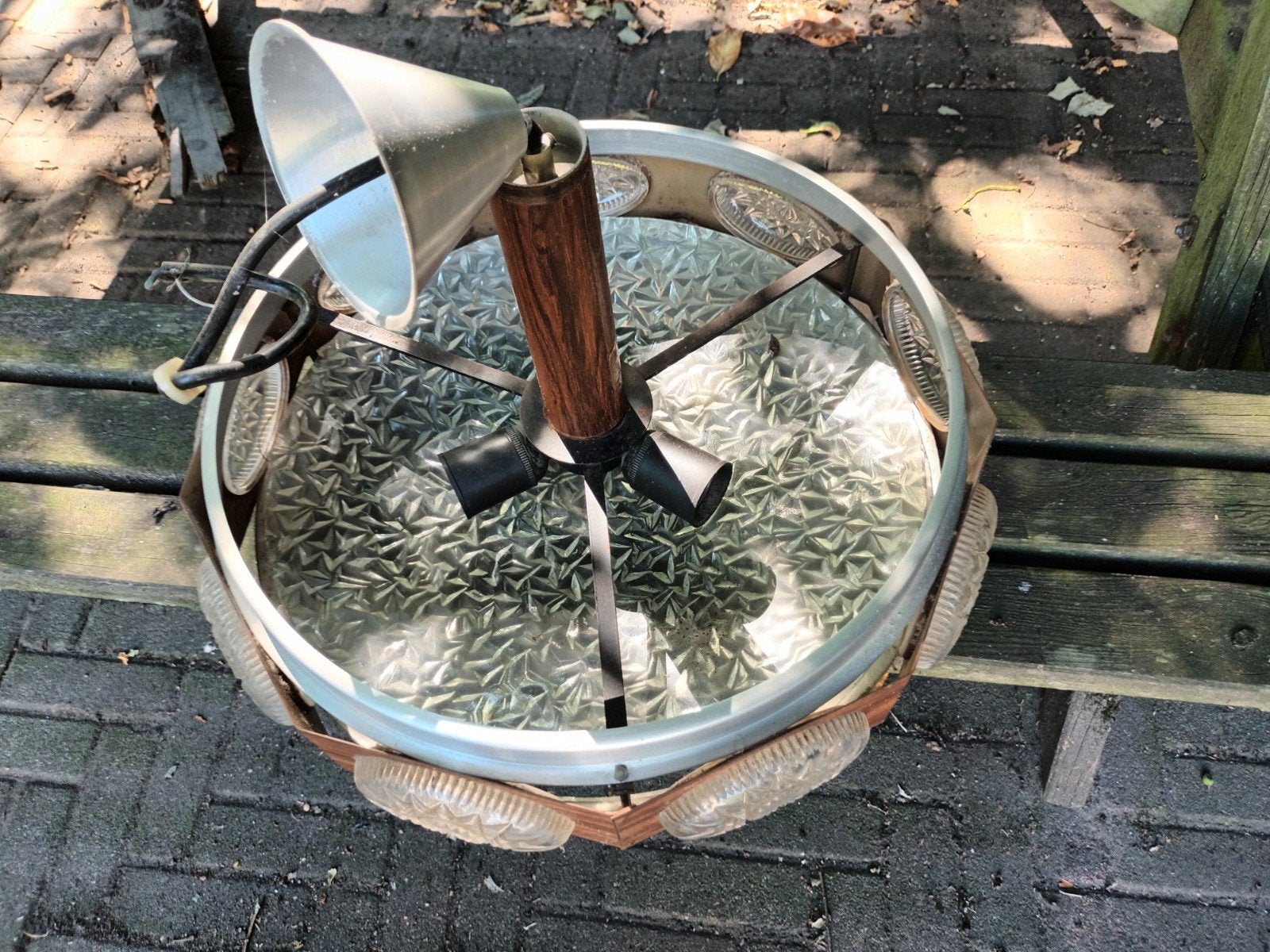 vintage plafondlamp lamp, Huis en Inrichting, Lampen | Hanglampen, Ophalen, Gebruikt