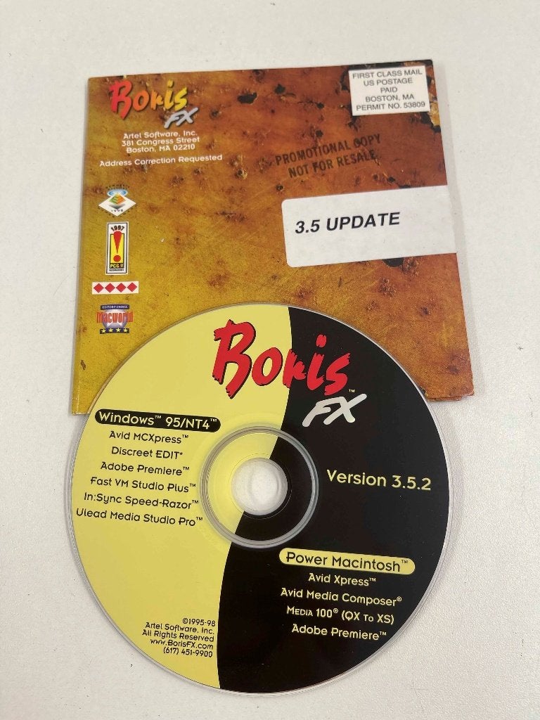 Boris FX 3.5.2 Update CD & Effect V2.1 MP software, Computers en Software, Ophalen of Verzenden, Gebruikt
