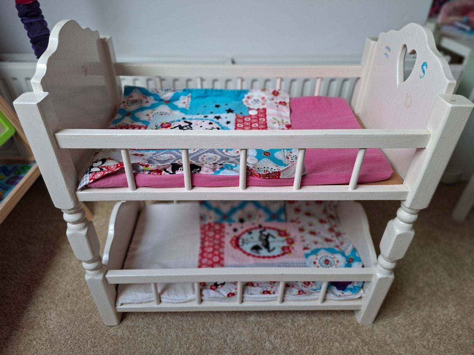 Poppenbed (handgemaakt), Ophalen, Gebruikt