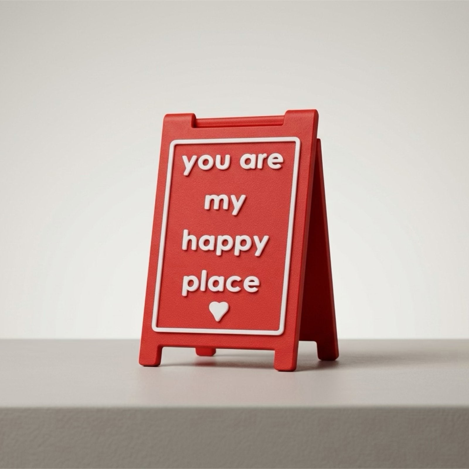 Rood decoratief bordje 'You are my happy place'