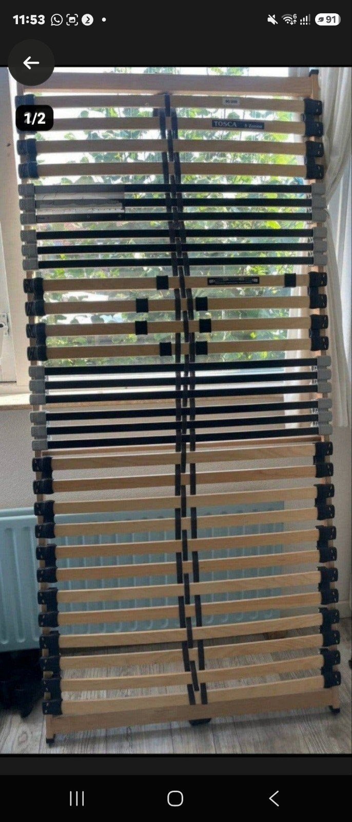 lattenbodem 90 bij 200 Tosca leenbakker, Huis en Inrichting, Ophalen, Eenpersoons, 90 cm