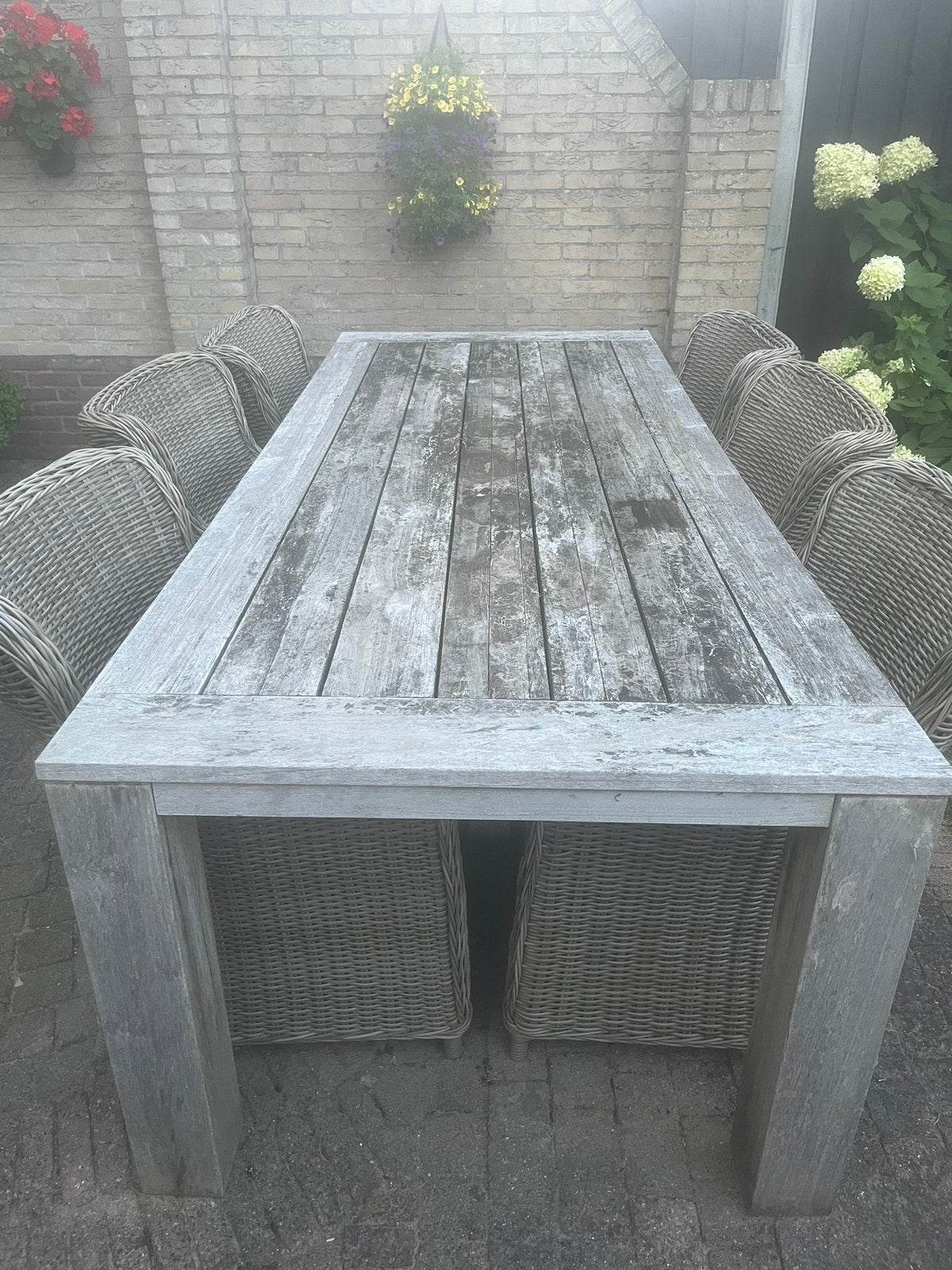 Tuin tafel met stoelen, Ophalen, 5 zitplaatsen, Gebruikt, Tuinset