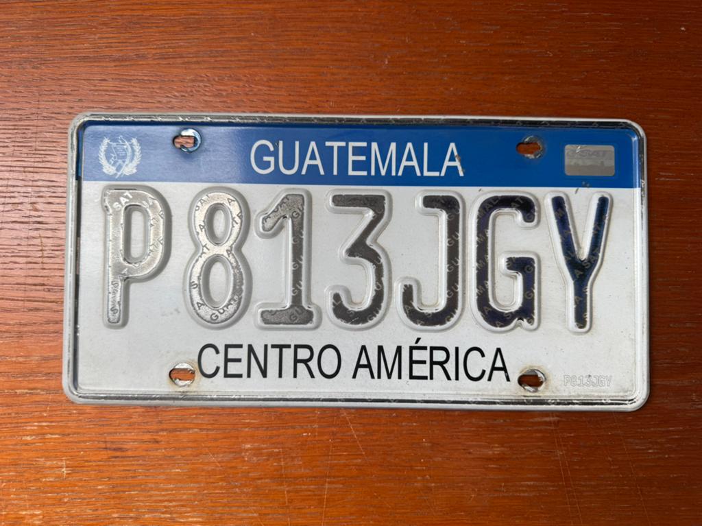 Nummerplaat Guatemala - nieuw model, Verzamelen, Ophalen of Verzenden, Gebruikt, Auto's