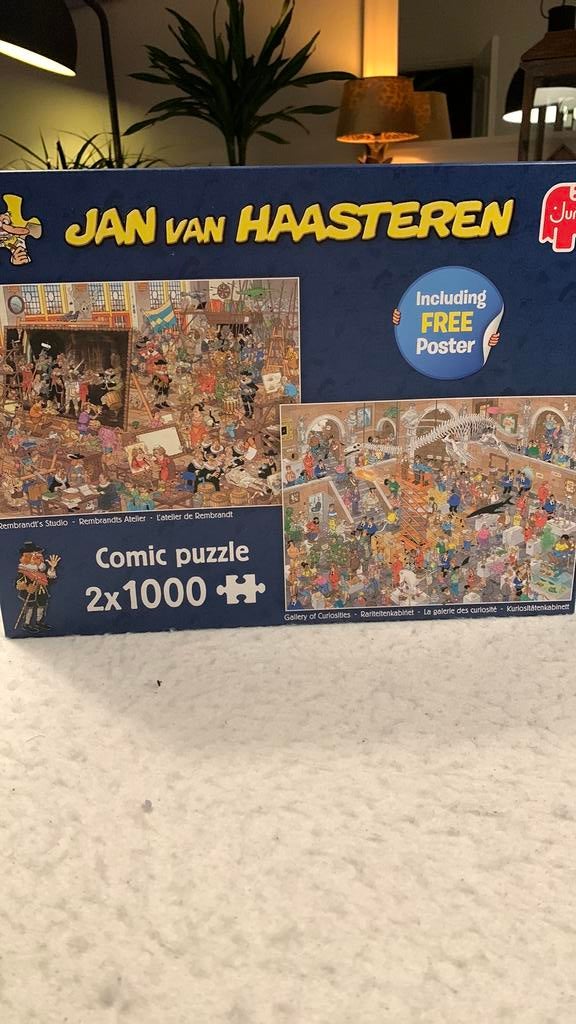 Jan van haasteren 2x 1000 stukjes, Ophalen of Verzenden, 500 t/m 1500 stukjes, Zo goed als nieuw