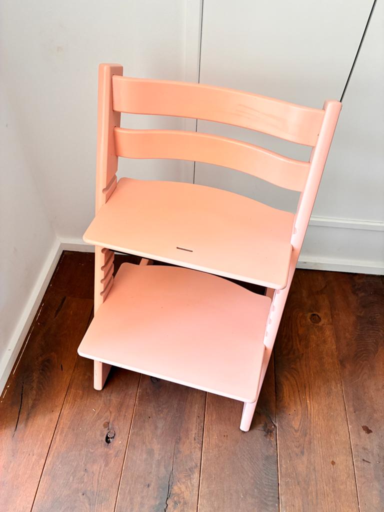 Stokke Tripp Trapp kinderstoel - Roze, Ophalen, Gebruikt, Meegroeistoel, Aanschuifbaar