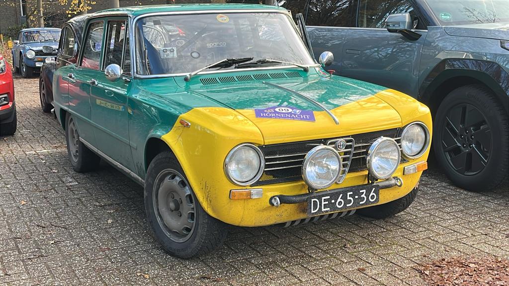 Alfa Romeo Giulia Rally auto met 2.0 Techniek, 1568 cc, 4 cilinders, Bedrijf, 1024 kg