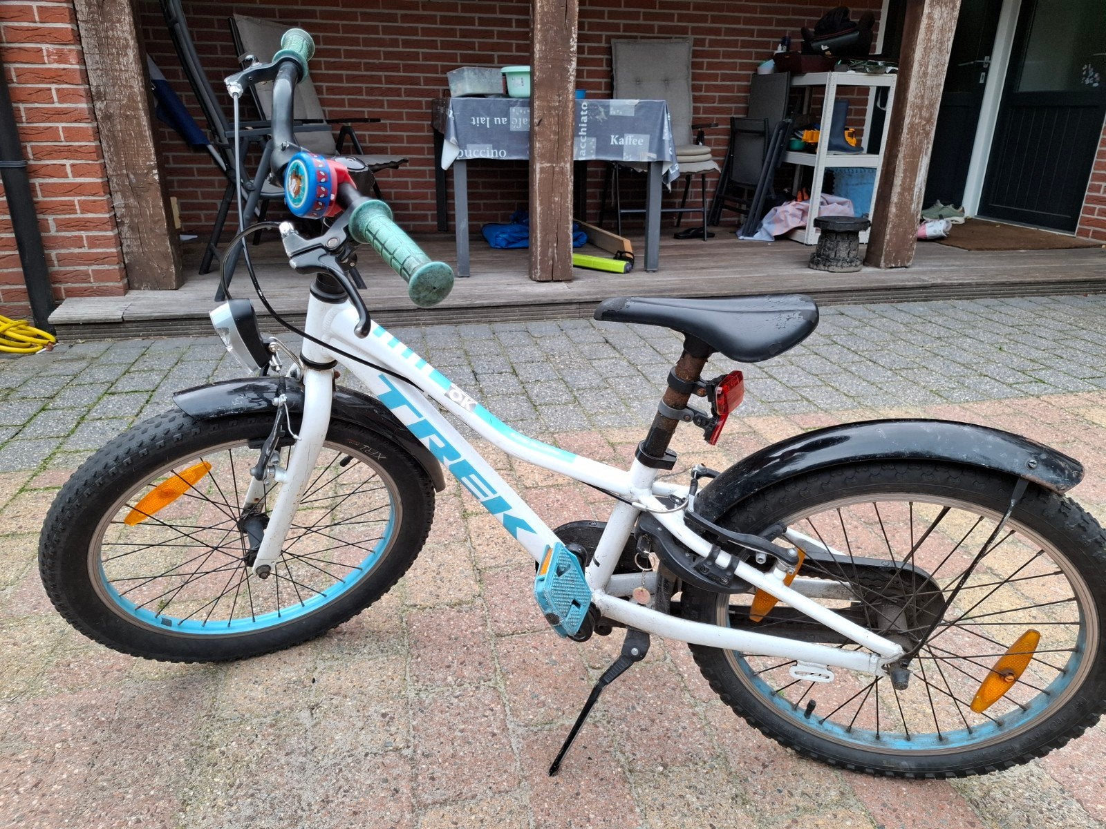 Trek Precaliber 20 inch kinderfiets - Wit/Blauw, Ophalen, Gebruikt, Trek, Terugtraprem