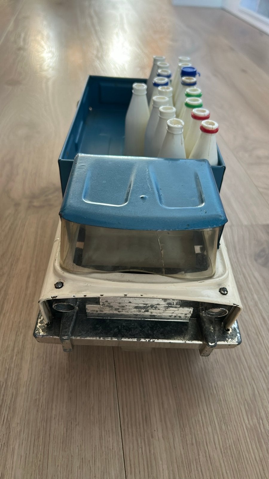 Vintage Hiway Melkwagen met Flessen - Speelgoed, Ophalen, Gebruikt