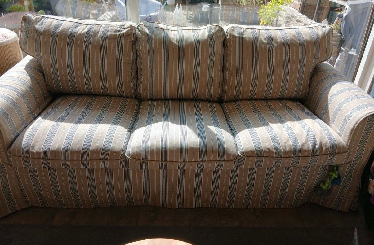 Ikea Ektorp 3-zits en fauteuil, Huis en Inrichting, Ophalen, Zo goed als nieuw, 75 tot 100 cm