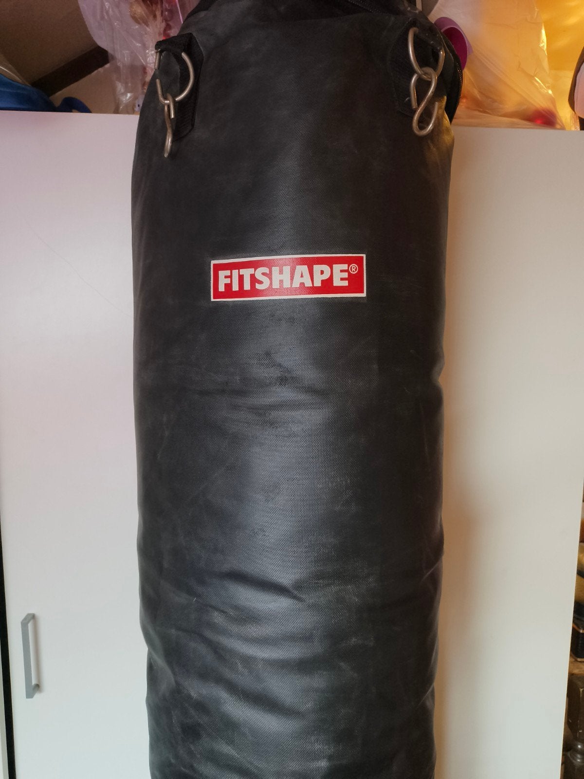 Bokszak FITSHAPE met stootkussen Thai Boxing Den Haag, Sport en Fitness, Gebruikt, Overige, Vechtsportmateriaal, Groter dan maat XL