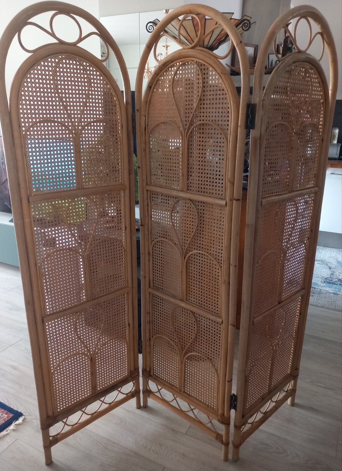 Vintage bamboe kamerscherm 3 luik, Ophalen