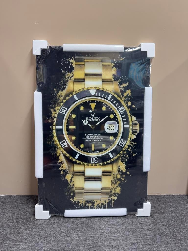 Set van 3 Pop Art Canvas Schilderijen: Rolex, Dagobert Duck, Boeken, Ophalen, Nieuw, Overige onderwerpen