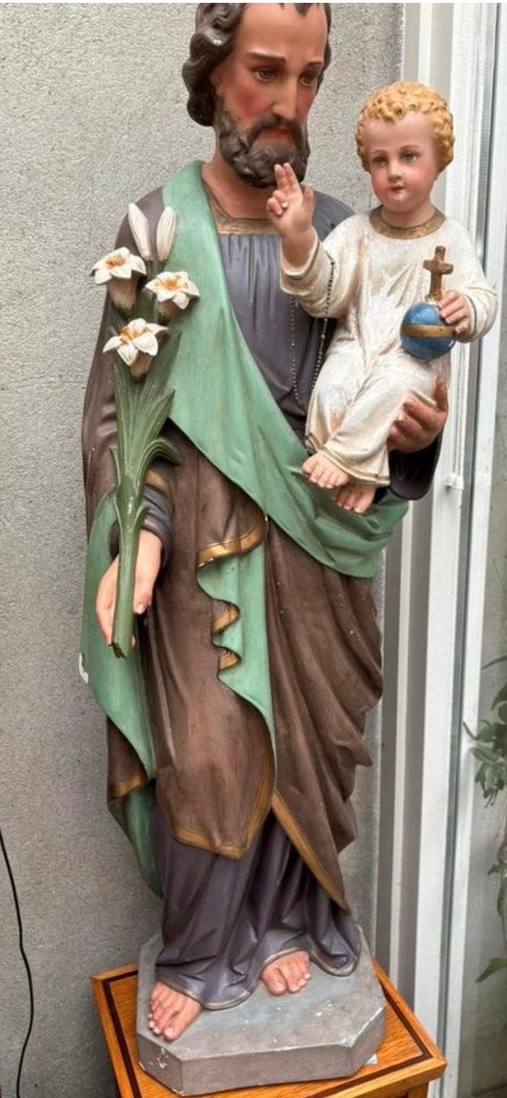 Opruiming:Groot beeld Jozef met kindje Jezus - Opruiming, Ophalen