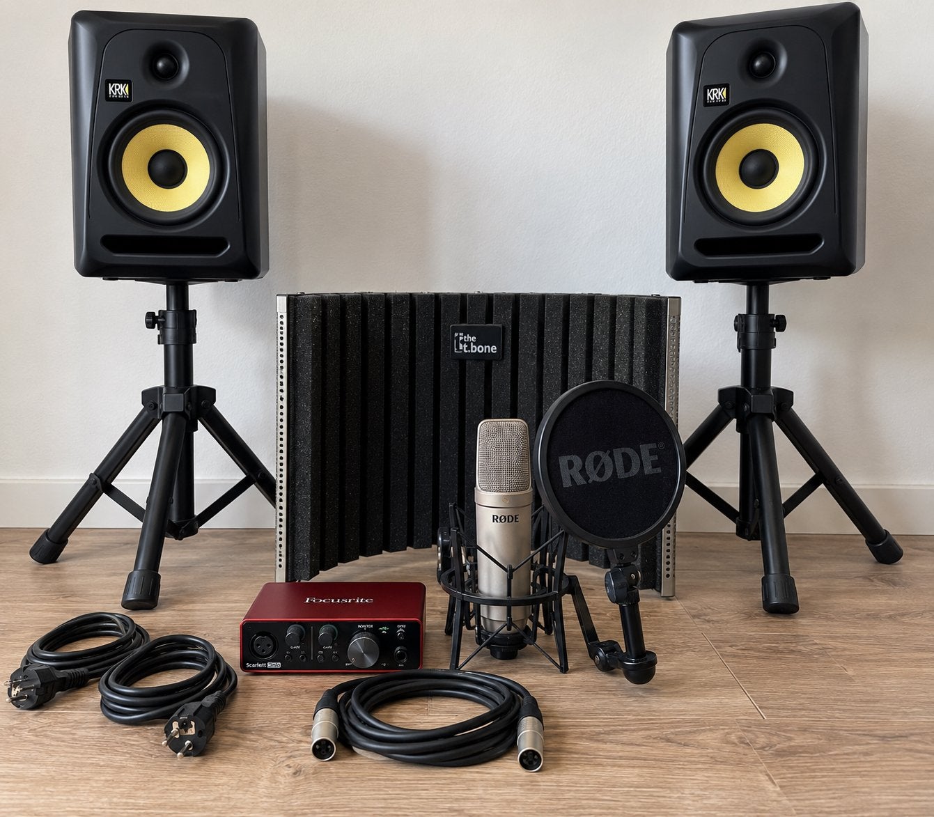 Complete thuisstudio set (incl. bekabeling), Ophalen, Gebruikt