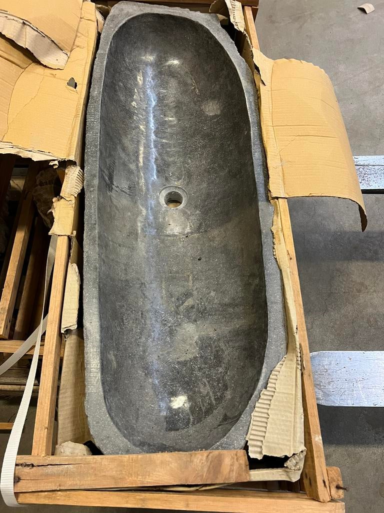 River Stone Sink - versteend hout - lange wasbak, Ophalen, Nieuw